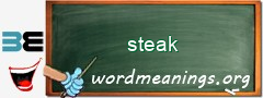 WordMeaning blackboard for steak